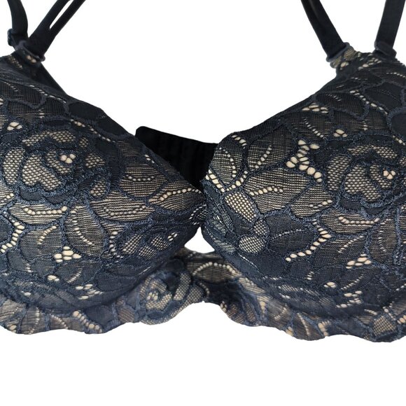 Victoria's Secret Push Up Bra Black 36D Adj Underwire Very Sexy Secret Embrace - Picture 2 of 6